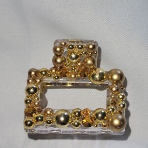 Gold Beaded Hair Clip